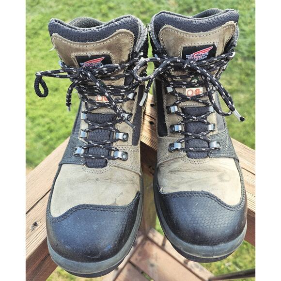 Red Wing 3518 Safety Toe Waterproof Tradesman Work Boots Size 9.5 D - Picture 2 of 9